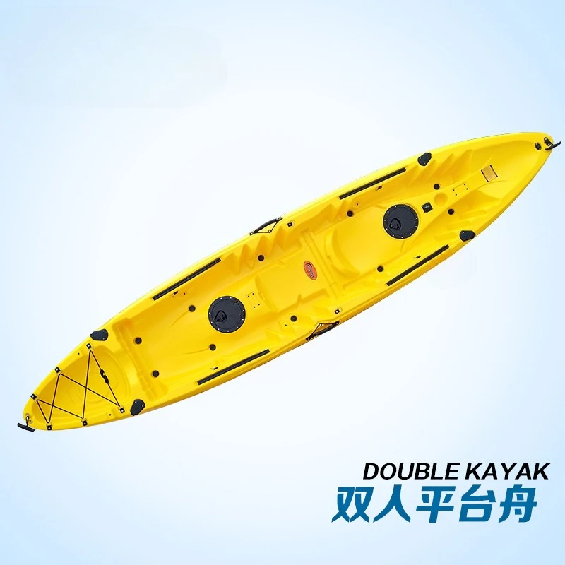 

2-Person Saltwater Inflatable Pedal Kayak, Whitewater Ocean Fishing Boat