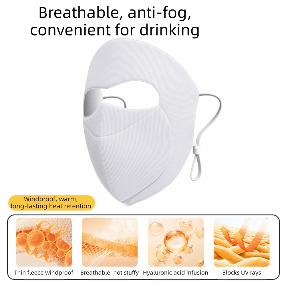 

Ветрозащитная зимняя теплая маска, термозащита от солнца, солнцезащитная маска для лица, тип отделения, теплая велосипедная маска для лица для мужчин и женщин
