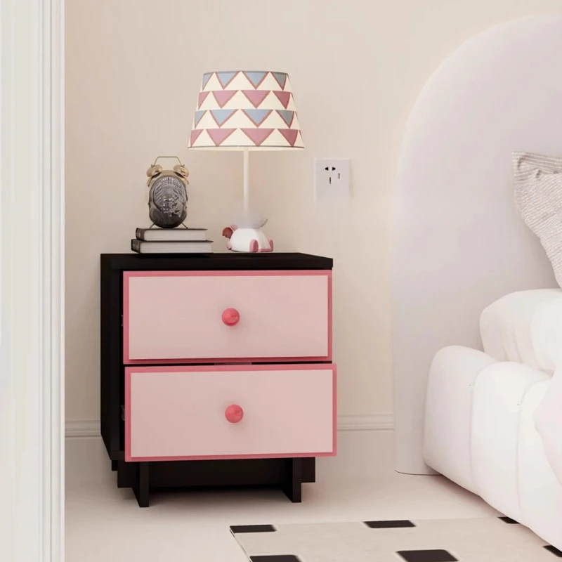 

Color matching bedside table Living room retro mini storage chest of drawers Bedroom minimalist bedside table