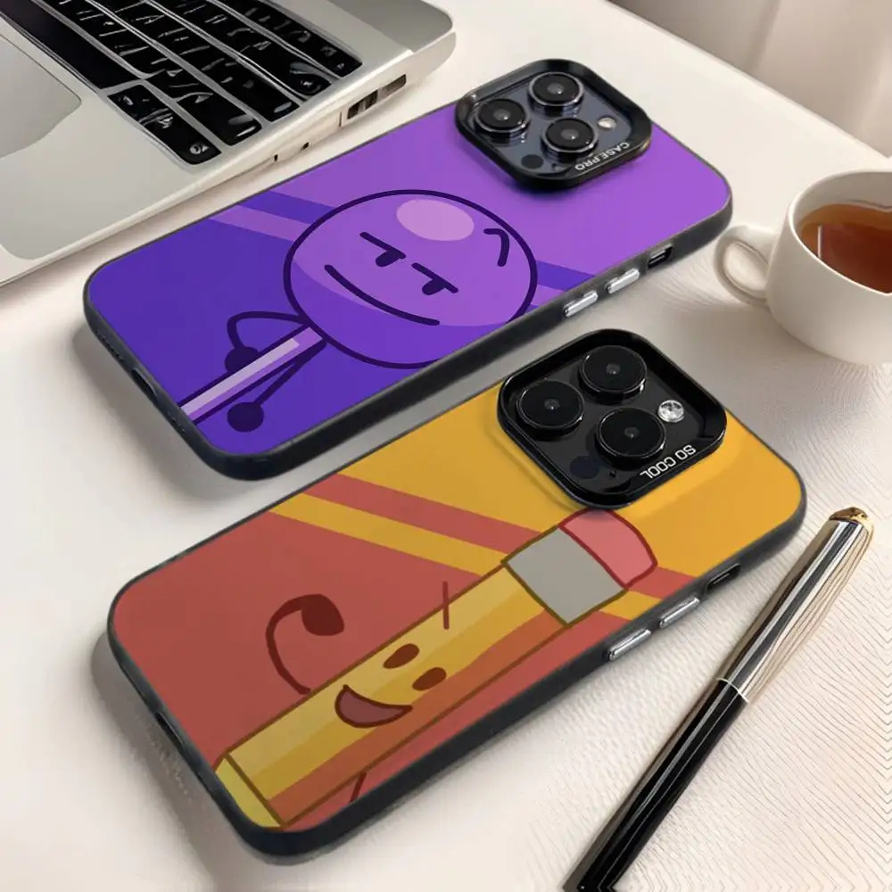 

Bfdi Battle For Dream Phone Case IMD color silver shell For iPhone 17 16 15 14 13 12 11 Pro Max Plus