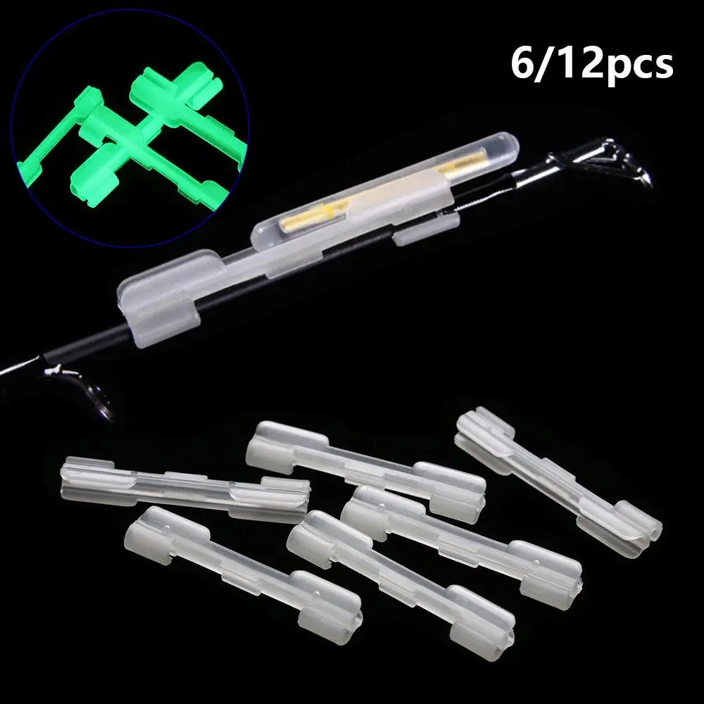 6Pcs NEW Night Fishing Rod Tip light holder Clip used on fishing rod for chemical light stick