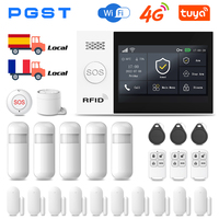 PGST Tuya GSM Alarm System 4G WIFI Smart Home 433MHz Wireless security Alarm Sets Smart Life App Control With Alexa