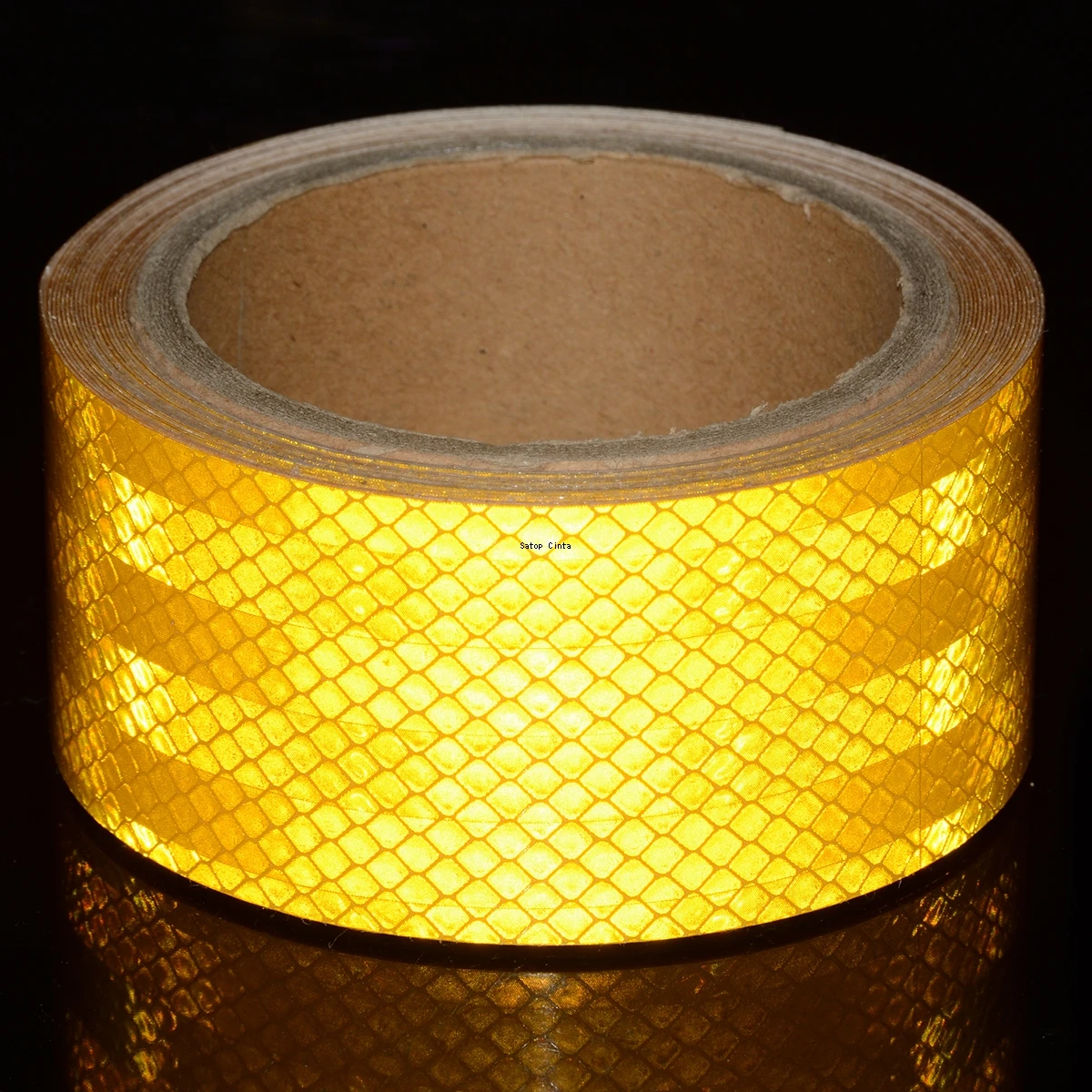 2Inch*16FT Yellow Reflective Prismatic Tape High Conspicuity Adhesive Retro Reflector Sticker Waterproof Strip For Truck Trailer