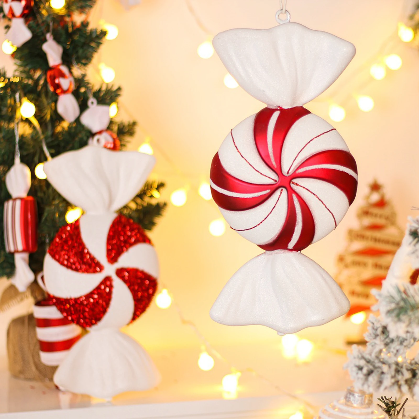 

Christmas Candy Ball Hanging Ornaments Candy Shapes Xmas Tree Pendant Home Party New Year Noel Navidad Christmas Decor