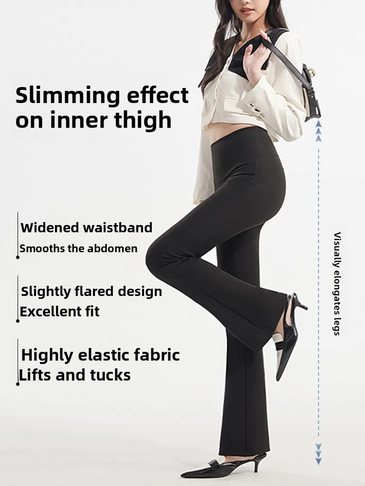 กางเกงโยคะทรงบานเอวสูง Tingmei กางเกงกีฬาลำลองบุซับในสำหรับผู้หญิง รุ่นใหม่ประจำปี 2025 สำหรับฤดูหนาว ยืดหยุ่นสูง