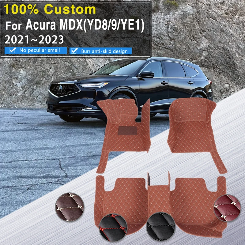 

Floor Mats For Acura MDX YD8 YD9 YE1 2021 2022 2023 Anti-dirt Pad Leather Car Carpet Floor Mat Tapete Para Carro Car Accessories