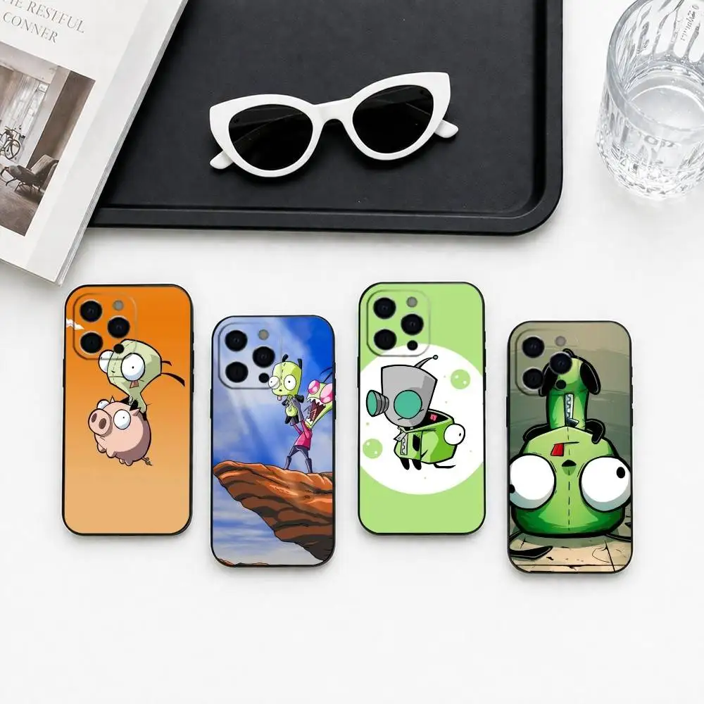 Funda de Silicona Suave para Teléfono Madness-s Invader Zim Gir-ES, Compatible con iPhone 17, 16, 15, 14, 13, 12, 11, X, XR, Plus, Pro, Max, Plus
