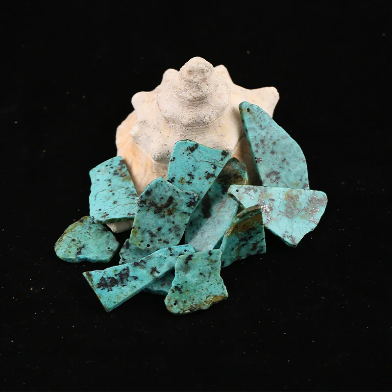 

B&F 1PCS Turquoise Earring Beads – Handmade natural stone beads, perfect supplies for jewelry making.