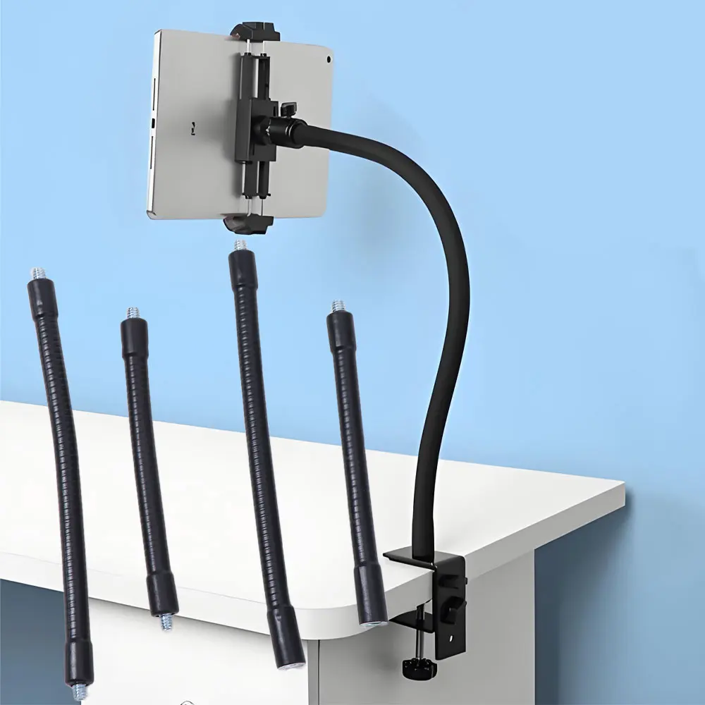 Alloy Camera Mount Flexible Tube Bending Extended Phone Holder Extension Rod Enhances Adjustable Camera Stand Extension Tube