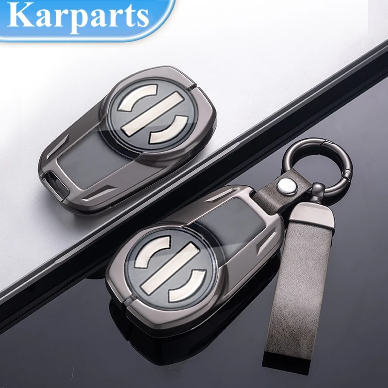 Zinc Alloy Leather Smart Remote Car Key Case Cover Protector Holder Shell For HIPHI X 2023 Hiphi Z Keyless Key Chain Accessories