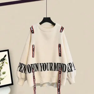 Ortak eğitim iki parçalı kadın, kazak şık, kazak, şerit, tulum rahat, kıyafetler sonbahar, stil, eski, yeni, kış, Set onesies'in en iyi 10 satışı-no. 10