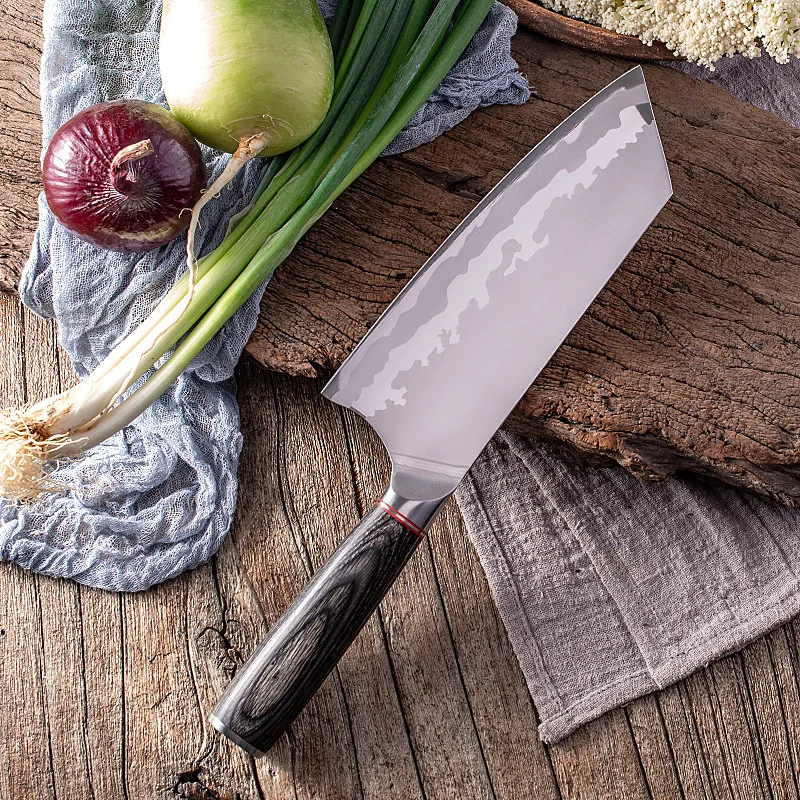 XUANTENG Дамасский узор, нож для нарезки со стальной головкой, нож шеф-повара, семейный фруктовый японский кухонный нож из нержавеющей стали