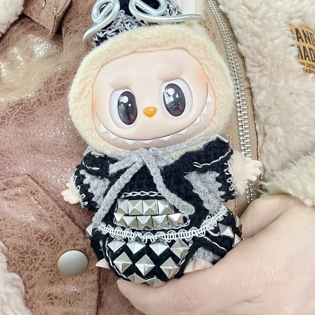 ل Labubu V1/V2 إكسسوارات دمي القرد الملك WuKong الأسد الرقص النمط الصيني السنة الجديدة الزي الملابس مجموعة ل 17 سنتيمتر Ropa Labubu #5