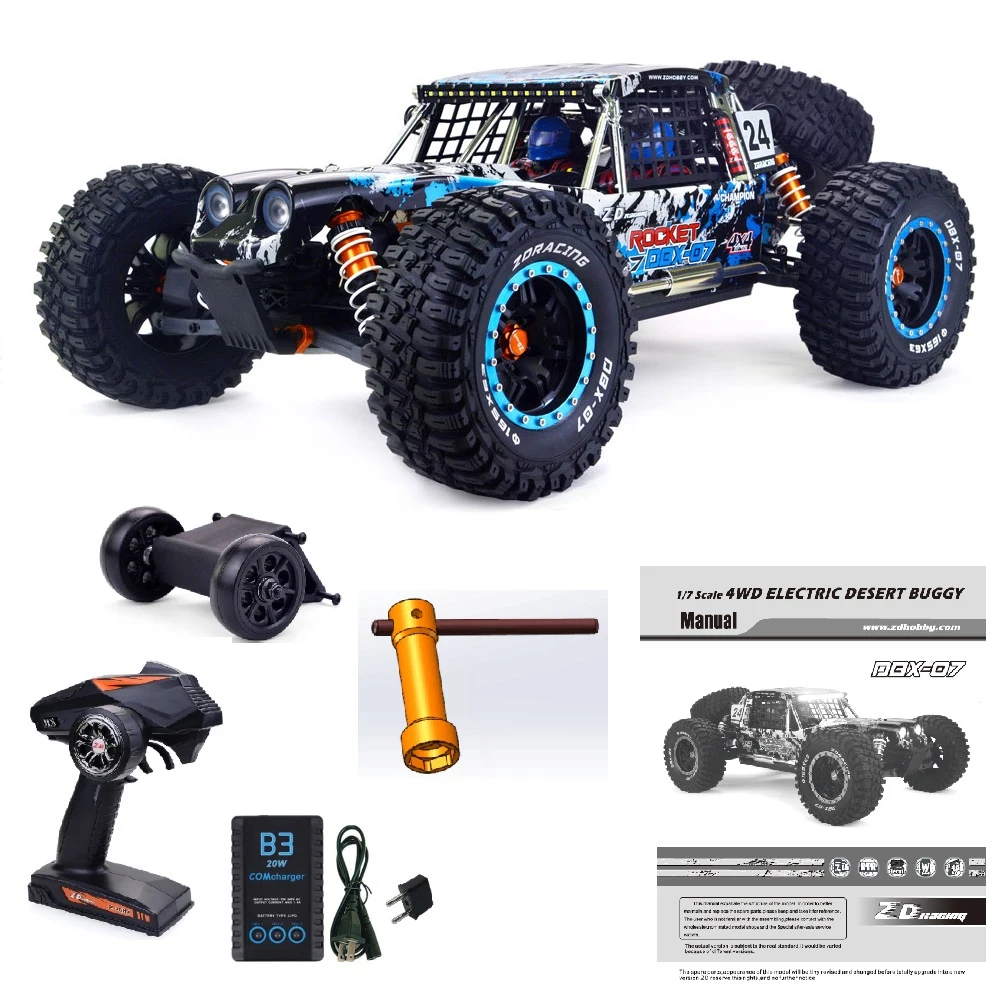 ZD Racing DBX-07 DBX07 1/7 4WD 80km/h High Speed RC Electric Remote Control Model Car Desert Monster Truck Off-Road Buggy Toys