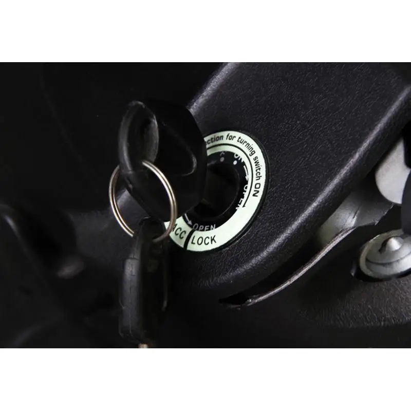 Universal Fit Luminous Ignition Engine Start Cover Drop Gel Fluorescent Key Hole Ring Decal Sticker Car Motorcycle Decorations