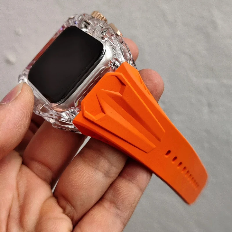 حافظة كمبيوتر + حزام لساعة أبل Ultra3/2 49 مللي متر 11 10 46/42 مللي متر سوار غطاء حماية شامل iWatch 9 8 7 6 SE 45/41 مللي متر 44 مللي متر #6