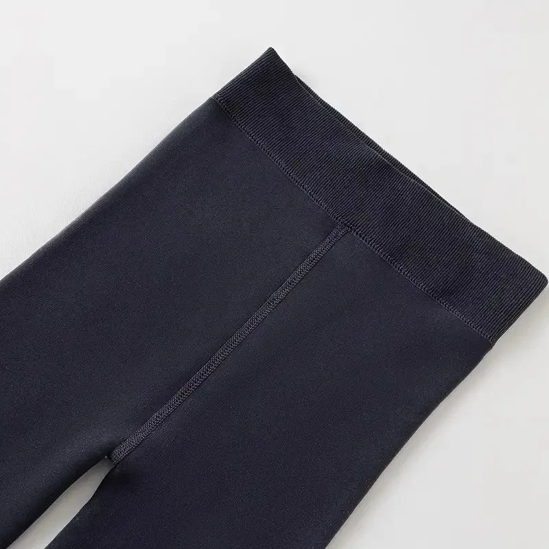 Women's thermal lined leggings, 240g thick and warm nine-inch pants, versatile and high-elastic short pants suitable for autumn