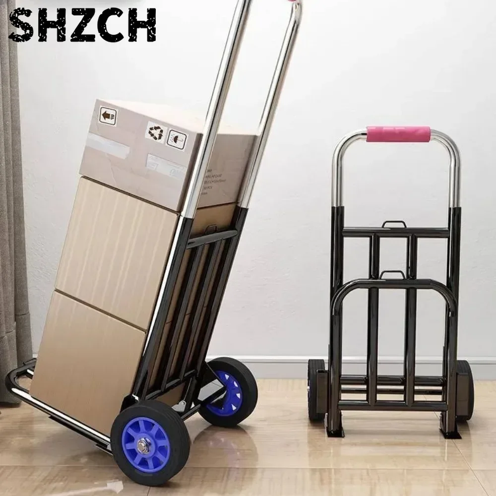 Camión de mano plegable para el hogar, carrito de compras portátil Simple, escaleras para escalar al aire libre, remolque de equ