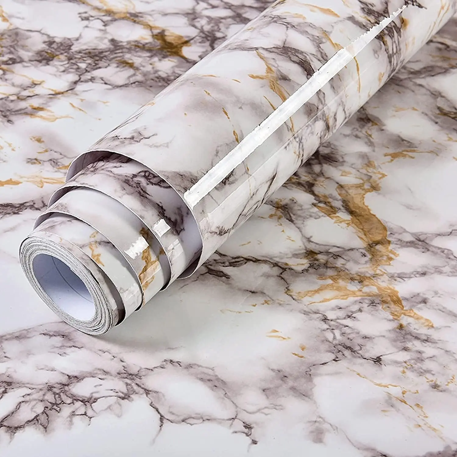 White Marble Wallpaper Peel and Stick 35