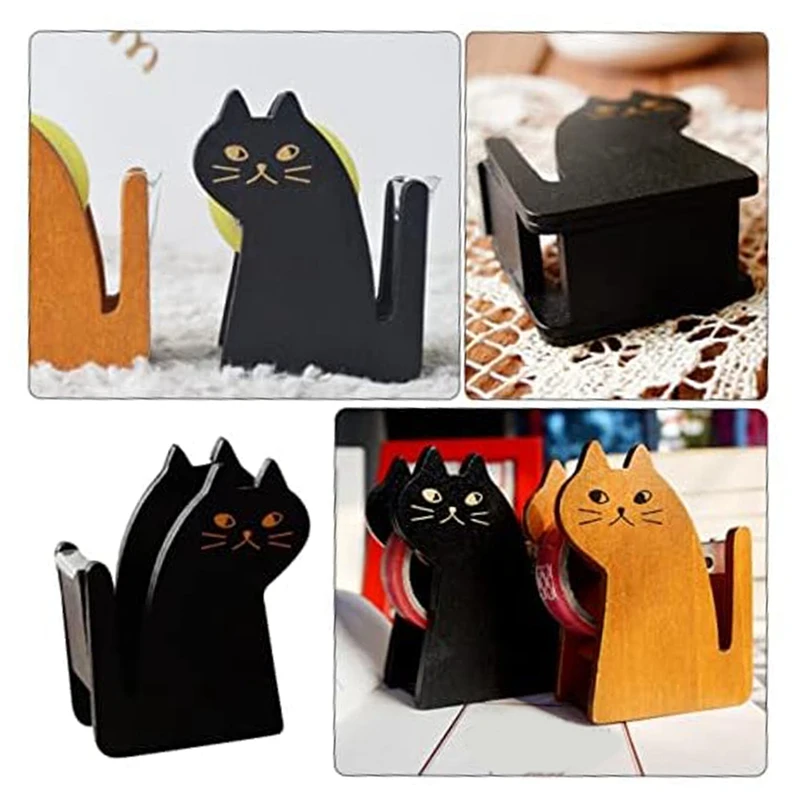 2Pcs Cats Tape Holder Packing Tape Roller Tape Packaging Tape Dispenser False Eyelash Tape Dispenser Fun Tape Dispenser