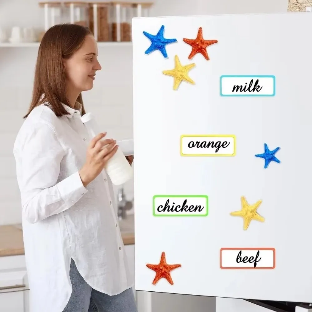 27pcs Dry Erase Magnetic Labels Erasable Reusable Erasable Fridge Magnet Labels Color Magnetic Tags Storage Organization