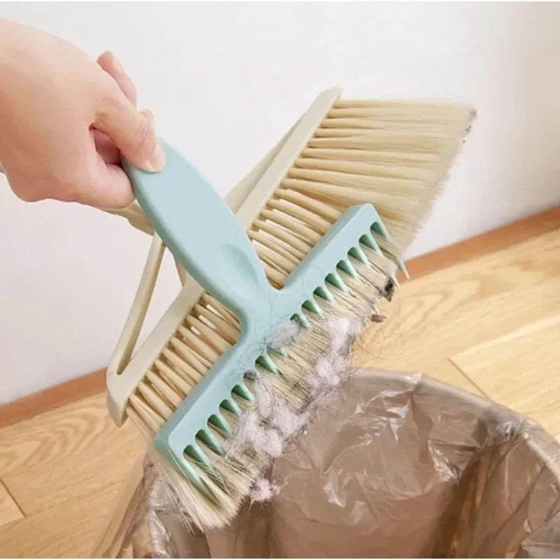 1PC Household Broom Dusting Brush Broom Sweeping Hair Cleaning Brush Scraping Hair Brush Longer Combs Brushing Tool