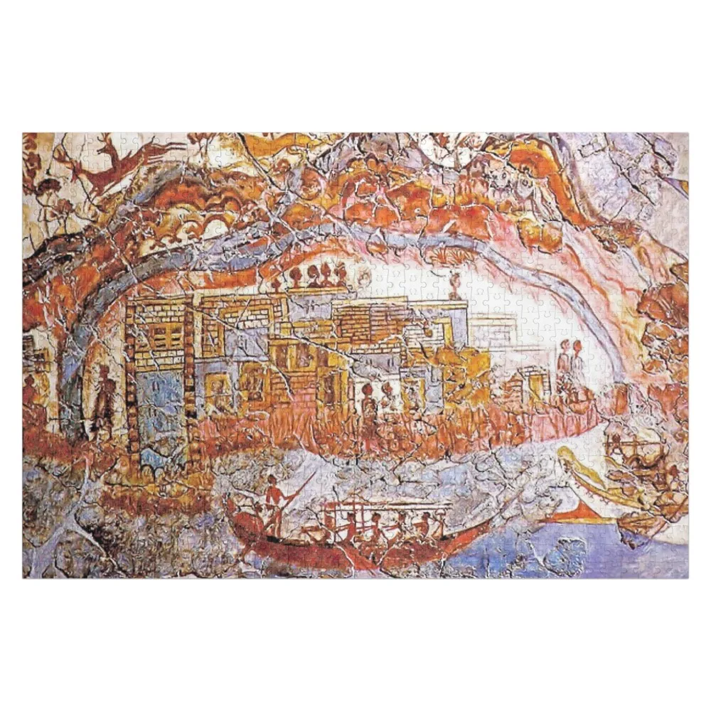 Minoan Admirals Flotilla Fresco Thera Scene Jigsaw Puzzle Picture Wood Animals Woods For Adults Wooden Name Puzzle