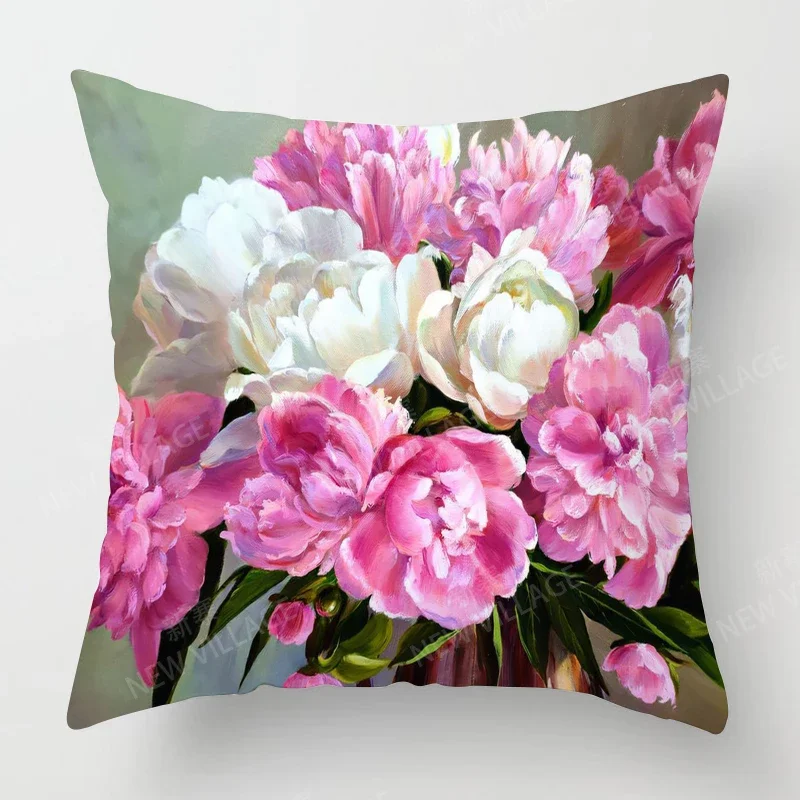 Home living room decoration cushion covers Vintage oil painting style throw pillow cover45*45 pillowcase 40x40cm 50x50 45x45