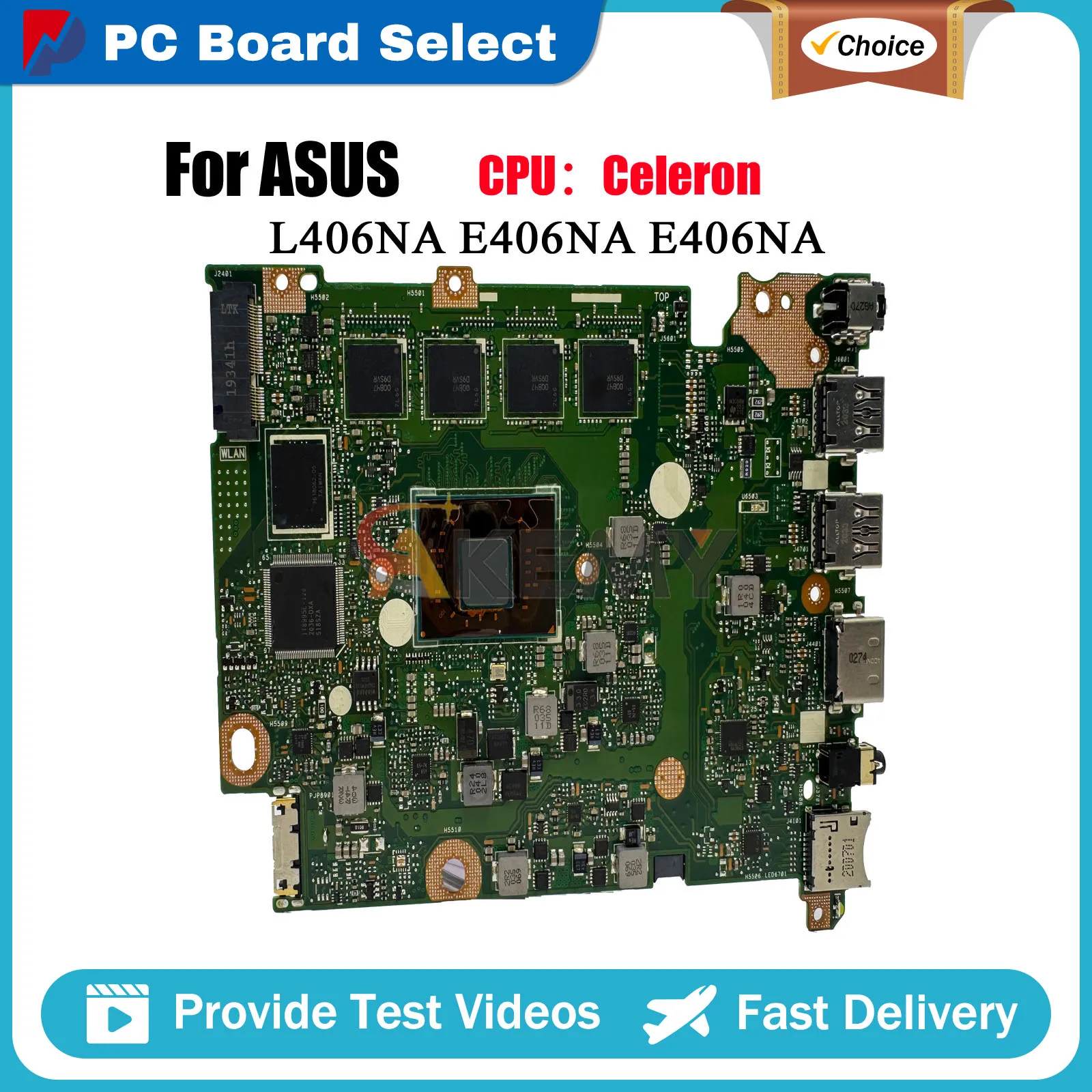 

E406NA Laptop Motherboard For ASUS EeeBook E406N L406NA E406NA Notebook Mainboard With Celeron CPU 100% tests OK fast shipping