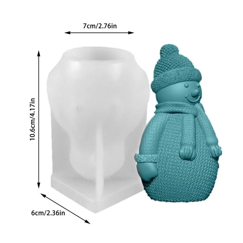 3D Snowman Silicone Candle Mold DIY Pine Cones Candle Making Chocolate Soap Resin Mold Christmas Gifts Craft Home Decor