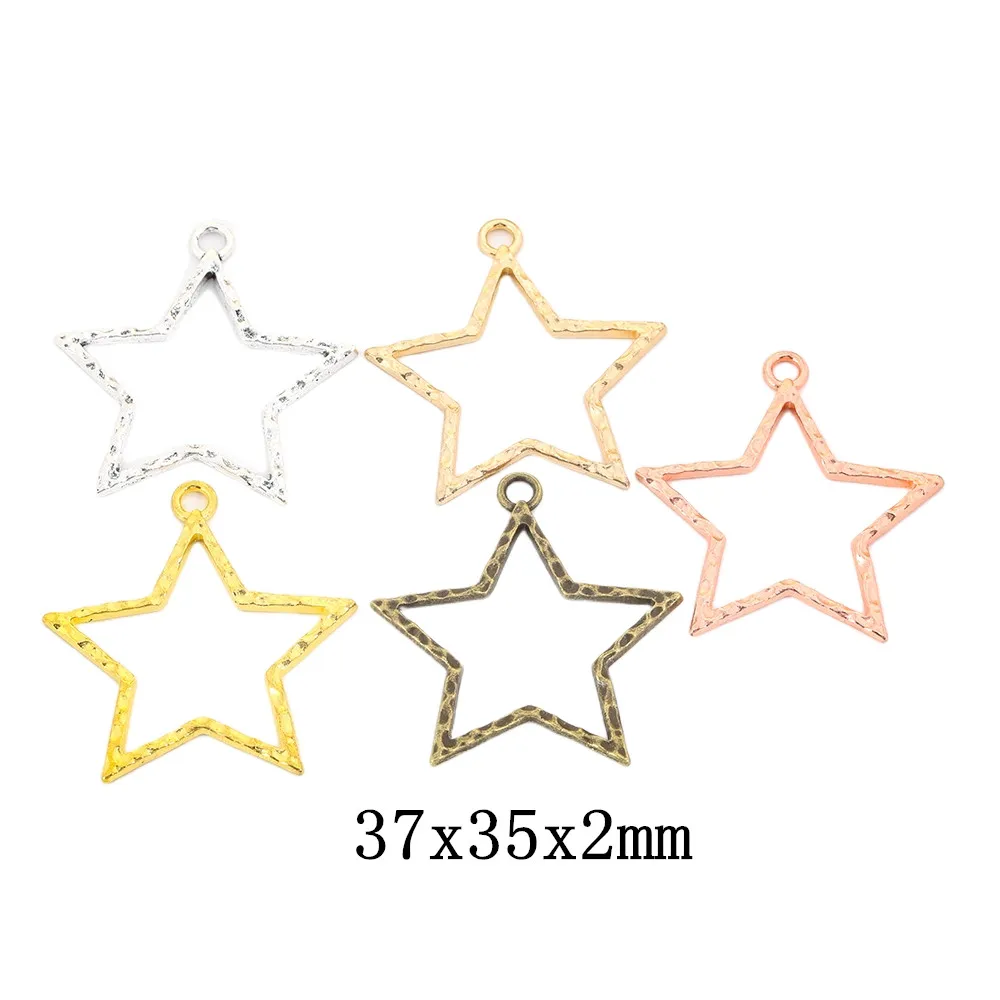 

25pieces (stars) vintage zinc alloy charm metal pendant DIY jewelry discovery making accessories 1572