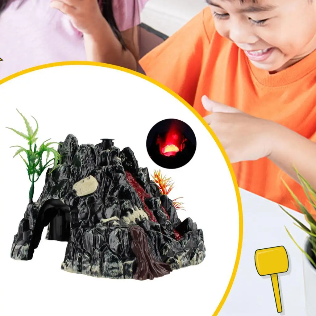 Kids Science Experiments Kit DIY Volcano Toy Electric Simulation Volcano Model Educational STEM Learning Toy for Children Age