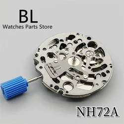 BLIGER Original Luxury NH72A Skeleton Movement High Accuracy For 24 Jewels Automatic Mechanical Watch Repair Modifie Replacement