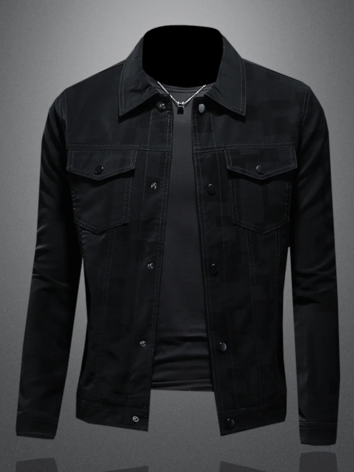 

Autumn New Faion Men's Leather Jaet Casual Plaid Biker Sle Frosted Leather Turn-down Collar Youth ular Outerwear