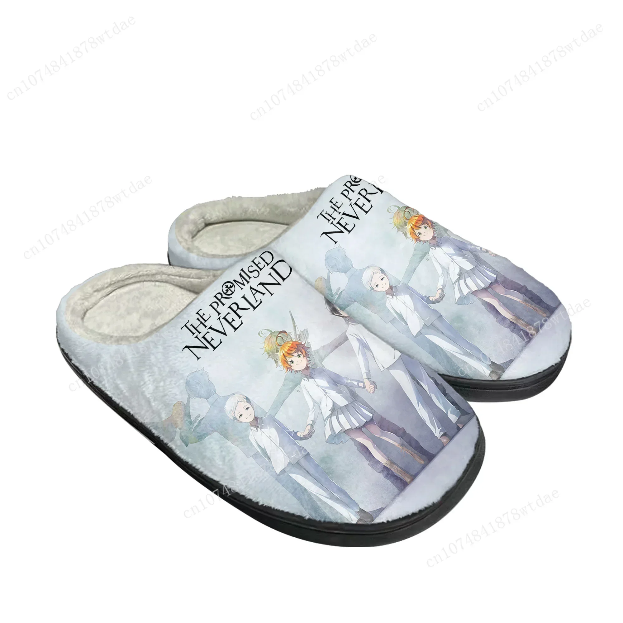 The Promised Neverland Emma Home Cotton Slippers Men Women Youth Boy Girl Plush Bedroom Keep Warm Shoes Custom Indoor Slipper