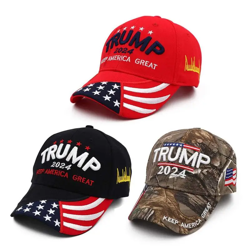 

2024 Presidential Election Cap Great Donald Trumps Hat Baseball Cap Adjustable Snap Cotton Sports Hat