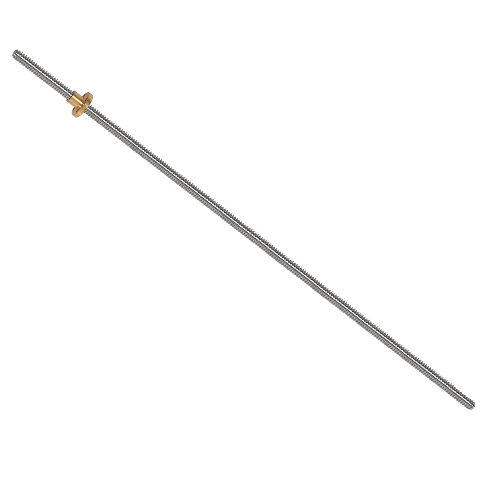 A43M 500mm T8 Lead Screw and Brass Nut (Acme Thread, 2mm Pitch, 4 Starts, 8mm Lead) for 3D Printer Z Axis