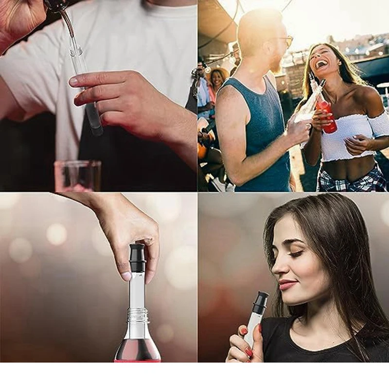 أنبوب طلقة حفلات حمام السباحة الشاطئ ، جميع الزجاجات ، بهلوان ، 2 القش القياسية