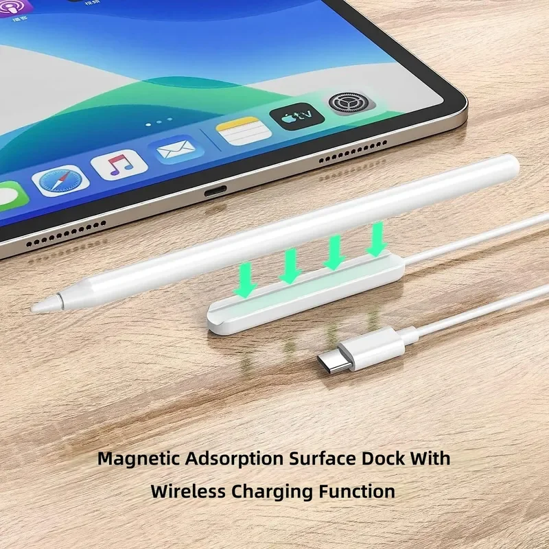 for Apple Pencil 2nd Gen Magnetic Charging Cable Capacitive Pen Fast Charger