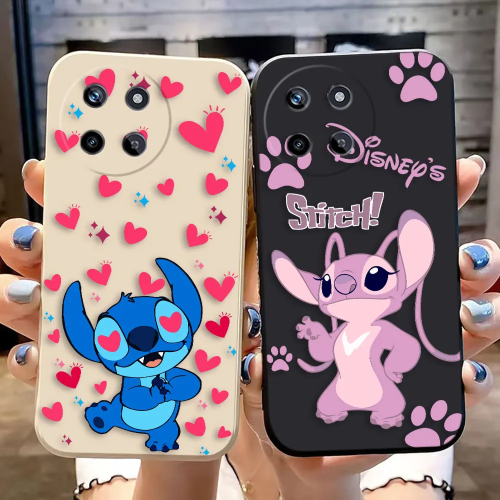 Happy Disney Stitch Angel Cover Phone Case For OPPO Realme 11 10 9 9I 8 8I 7 7I 6 5 PRO PLUS 4G 5G Colour Case Funda Coque Shell