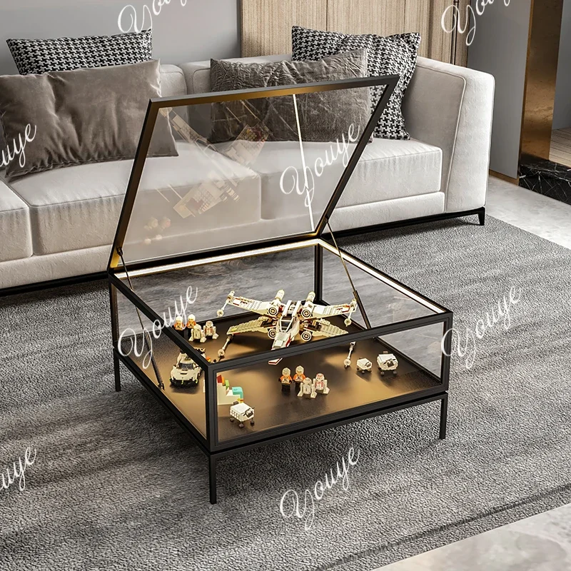 J Creative Transparent Glass Street View Display Cabinet TV Cabinet