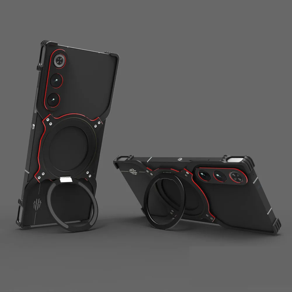 

MMagnetic Aluminum Frameless Case For Nubia Redmagic 10 Air Bracket Shell Metal Rimless Shockproof Cover with camera protector
