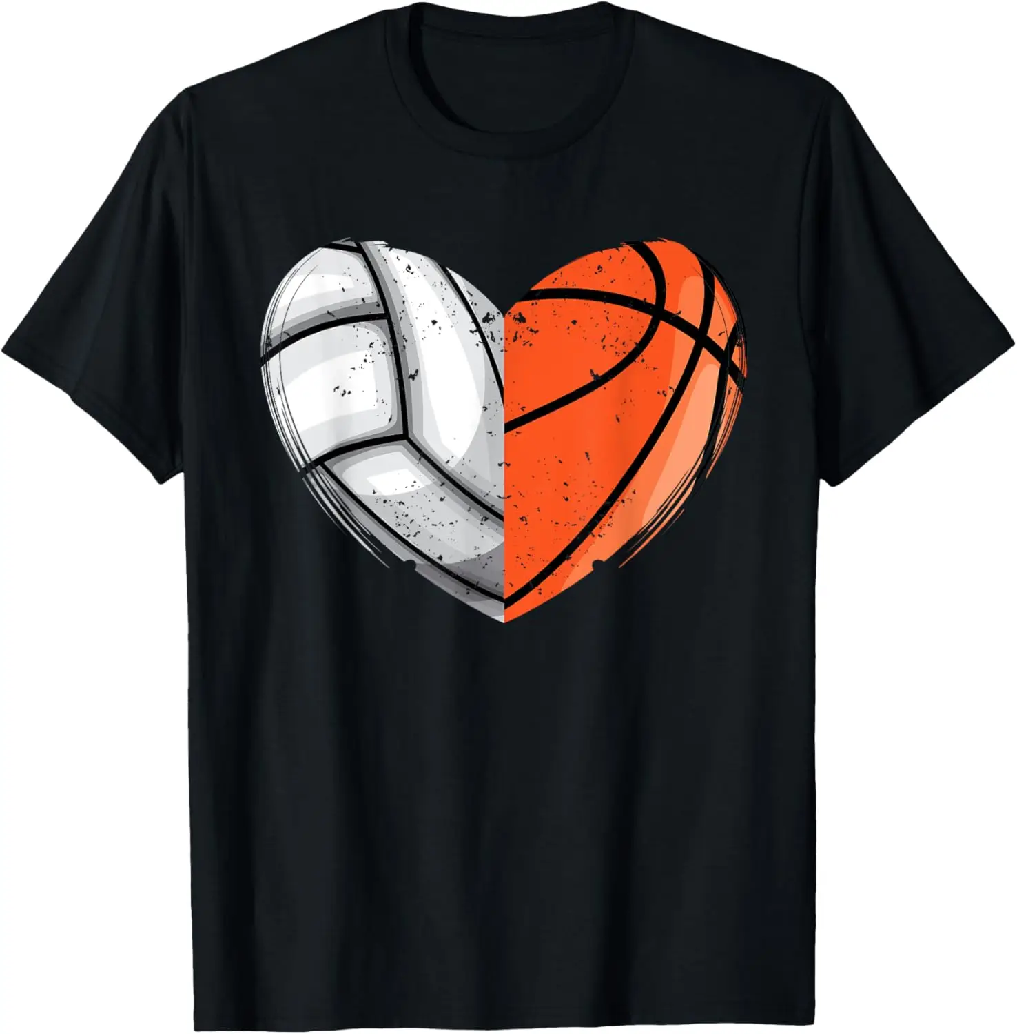 Love Basketball and Volleyball Heart Basketball Lover Sports T-Shirt