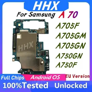 Bilashmart 64GB 128GB Unlocked Mainboard Samsung Galaxy A70 A705F/GN/GM A750GN A750DS Motherboard Logic Board Android OS EU Version