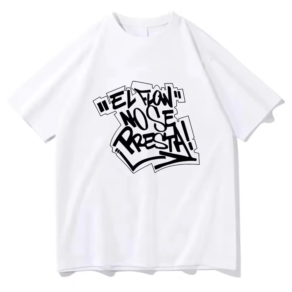 Mens Clothing Short Sleeve Round Neck Men T-Shirt New in Top & Tees Tee Shirt Homme Nicki Nicole EL FLOW NO SE PRESTA Tshirt