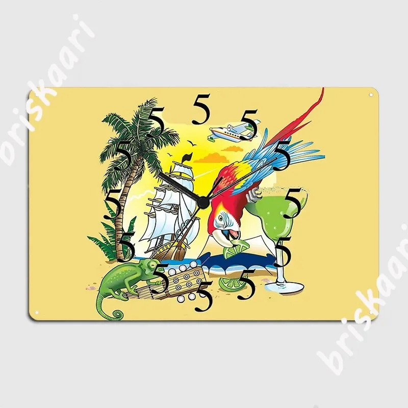 It’S 5 O‘Clock Somewhere Poster Metal Plaque Cave pub Wall Cave Designing Plaques Tin sign Posters