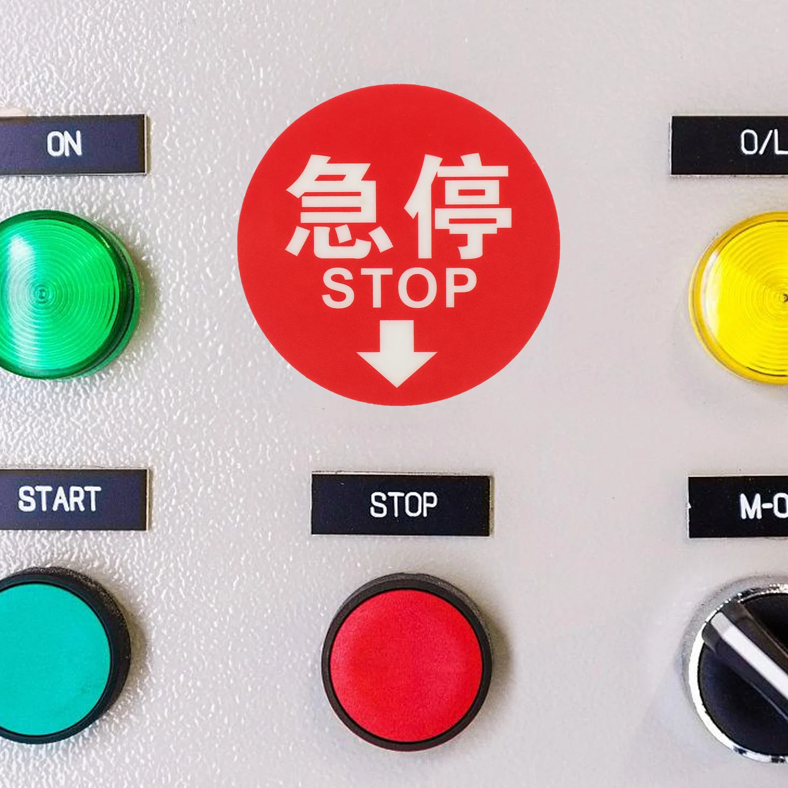 

5Pcs Direction Indicator Stickers Emergency Disconnect Labels for Switches Garage Stop Sign Traffic Signs Wall Decor