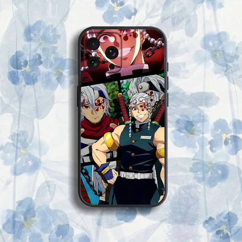 Anime T-Tengen U-Uzui Phone Case For iPhone 17,16,15,14,13,12,Pro,Max,Plus,E,SE4,Air,Mini Black Soft Box