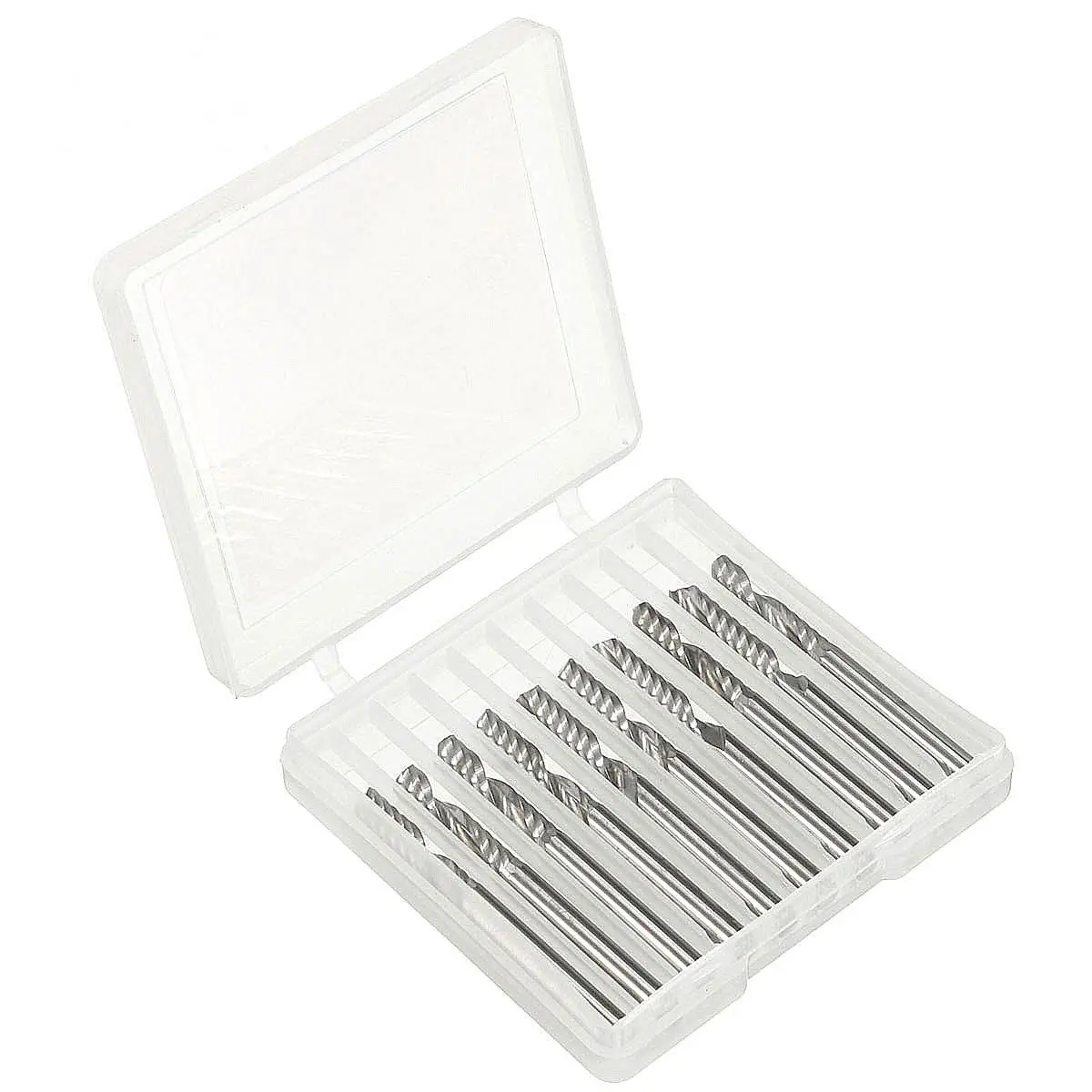 Single Flute Spiral Router, Carbide End Mill Cutter Tools, Hot Sale, 1L X 3.22x5, 1/8 Cnc Bits, 3.175x22mm, 10Pcs