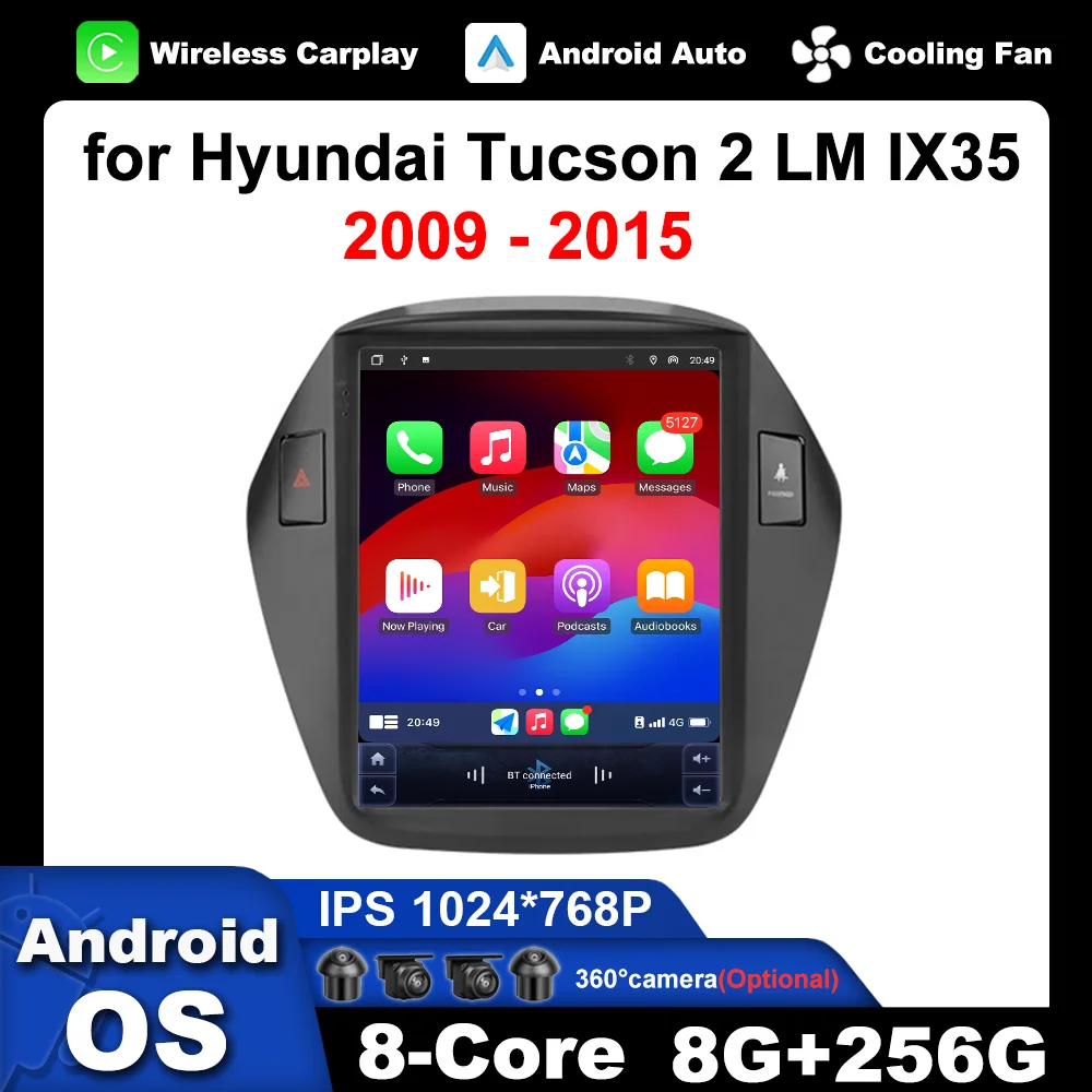 

GPS WiFi BT Head Unit 4G Android OS DSP Stereo For Hyundai Tucson 2 LM IX35 2009 - 2015 9.7 inch IPS Car Radio Multimedia Player